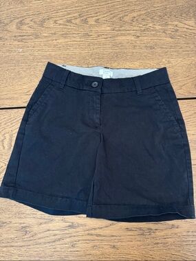 crown & ivy Black Cotton Caroline Shorts